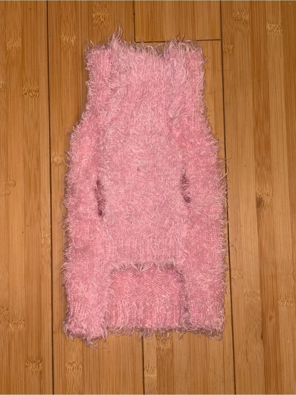 Soft Baby Pink Fuzzy Knit Turtle Neck Sweater!